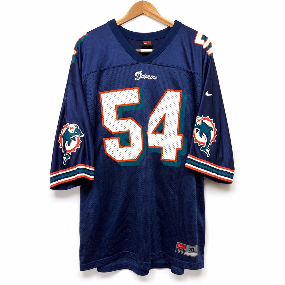 Vintage Nike Miami Dolphins Zach Thomas #54 Jersey Mens XL NFL Made Korea